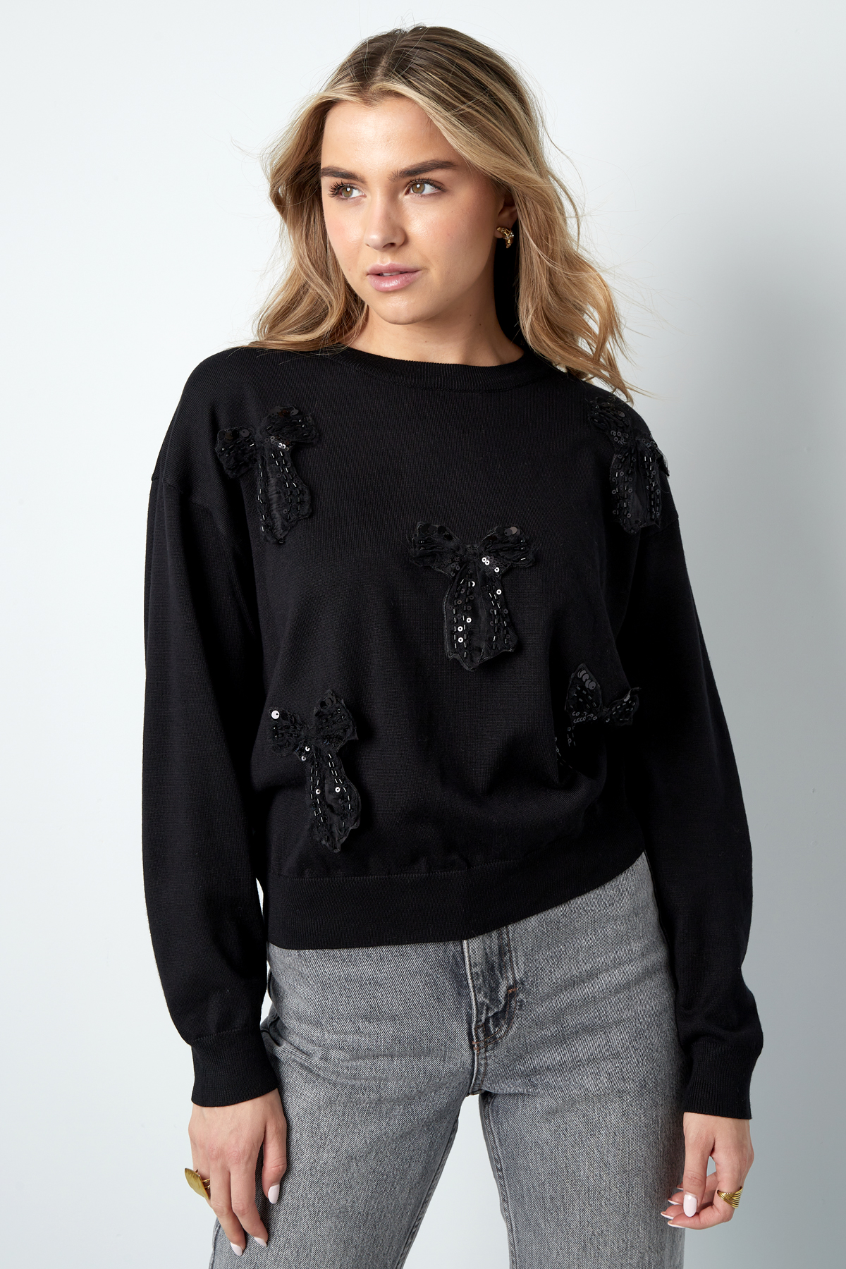 Bow Bliss sweater - black h5 Picture4